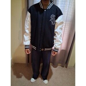 Vtg Chicago White Sox Jeff Hamilton Reversible Jacket Mens Size 6xl MLB 90s